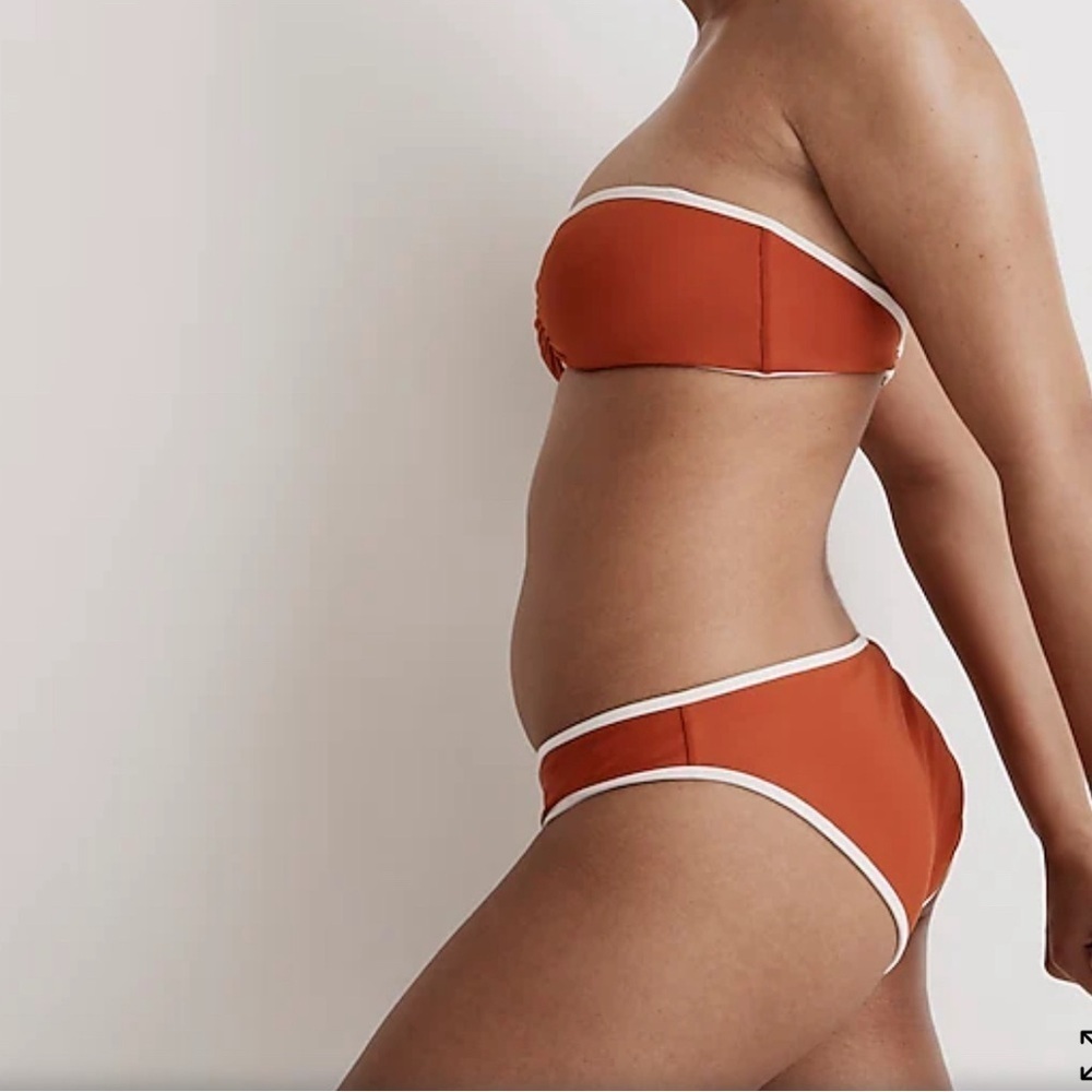 Madewell Classic Contrast Bikini Bottom size L NWT - Picture 4 of 9